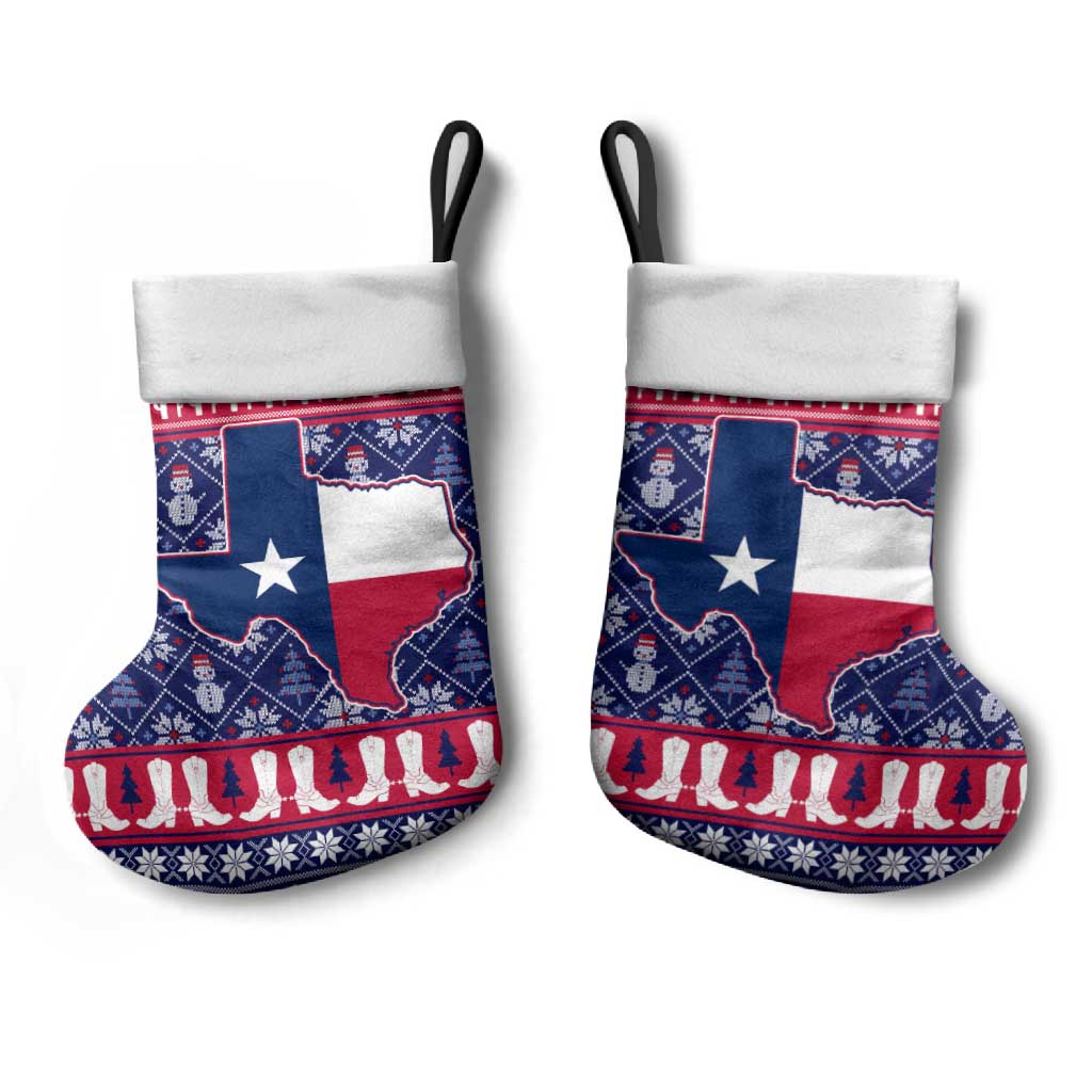 Christmas Texas Map Symbols Christmas Stocking Xmas Holiday Patterns - Wonder Print Shop
