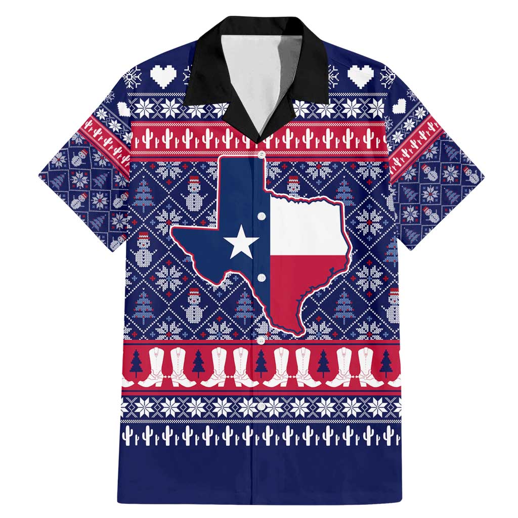 Christmas Texas Map Symbols Family Matching Mermaid Dress and Hawaiian Shirt Xmas Holiday Patterns - Wonder Print Shop