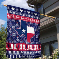 Christmas Texas Map Symbols Garden Flag Xmas Holiday Patterns - Wonder Print Shop