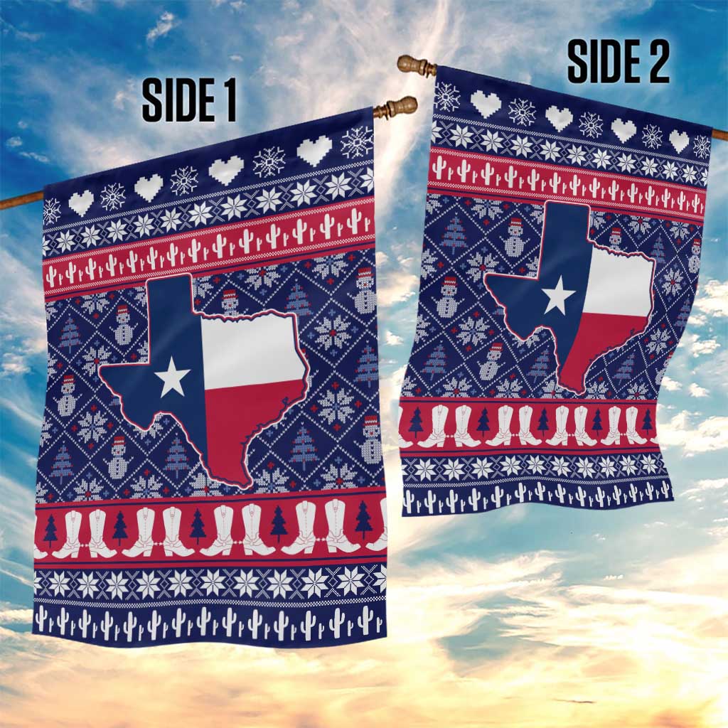 Christmas Texas Map Symbols Garden Flag Xmas Holiday Patterns - Wonder Print Shop