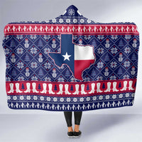Christmas Texas Map Symbols Hooded Blanket Xmas Holiday Patterns - Wonder Print Shop