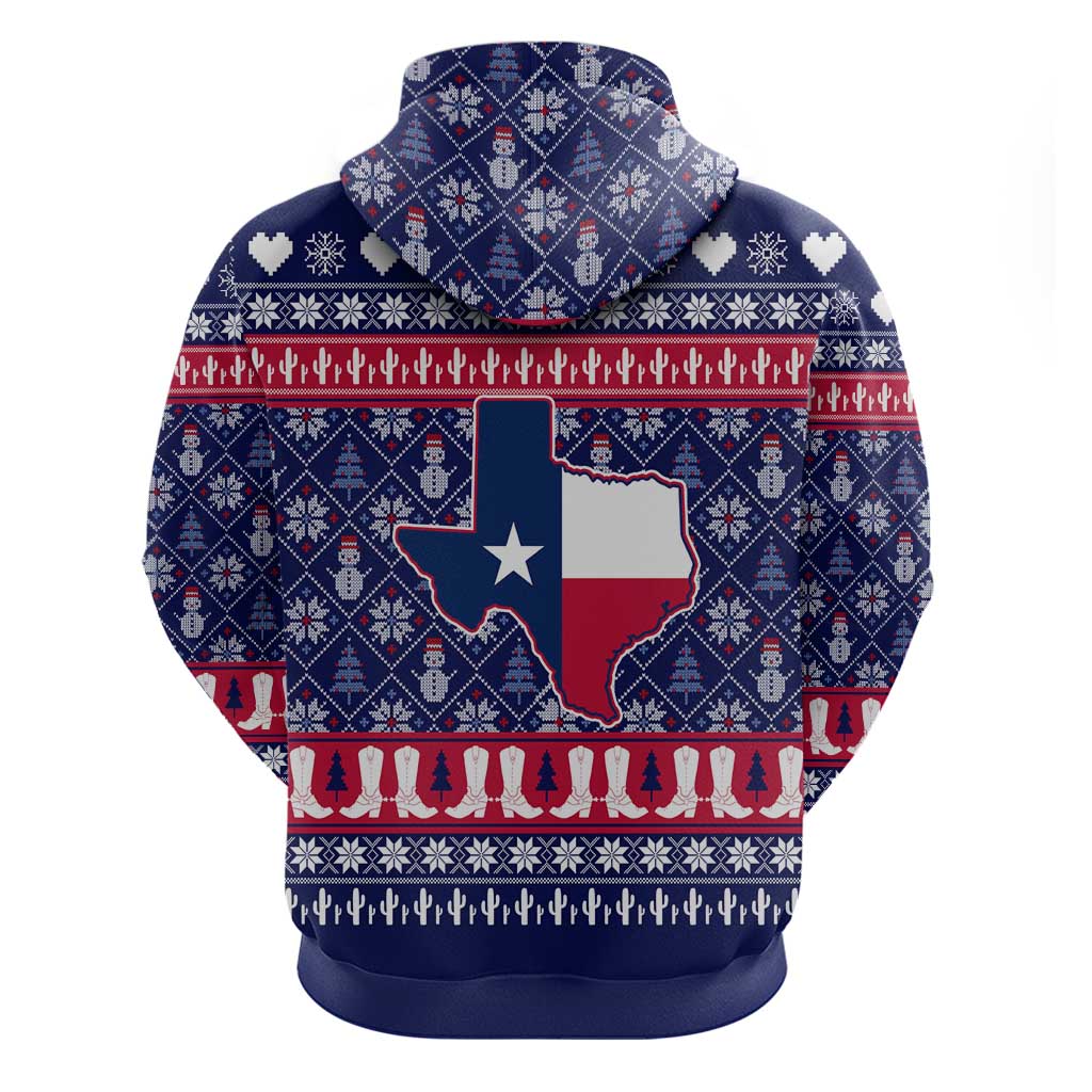 Christmas Texas Map Symbols Hoodie Xmas Holiday Patterns - Wonder Print Shop