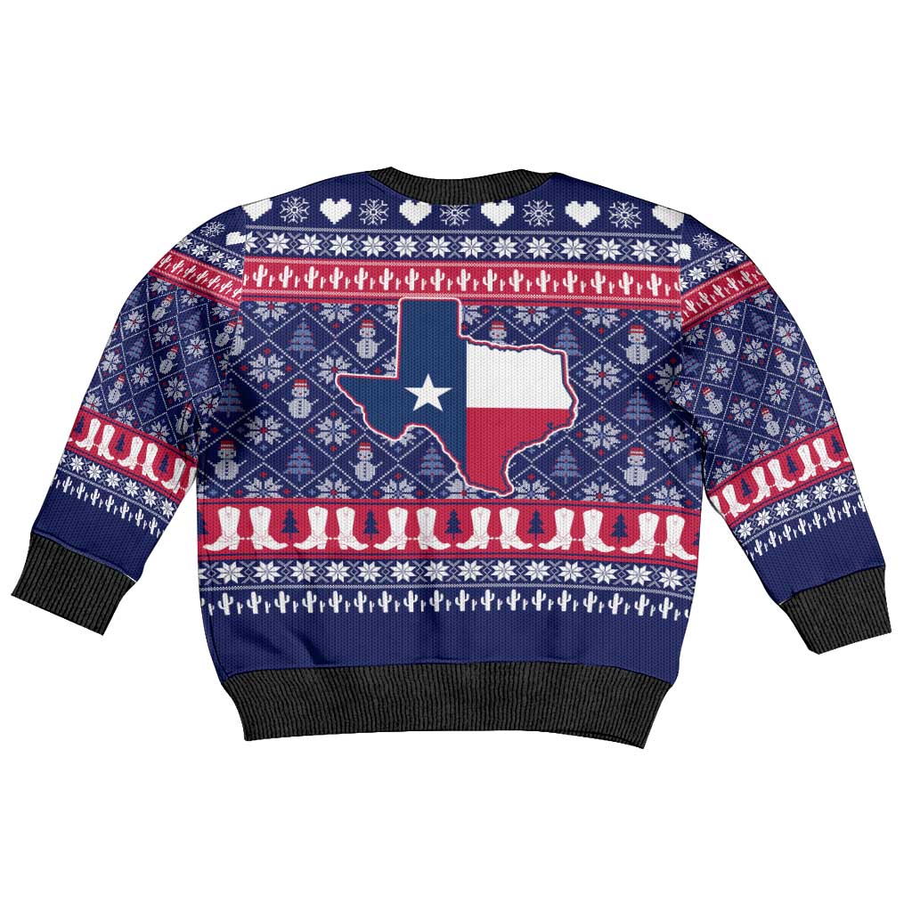 Christmas Texas Map Symbols Kid Ugly Christmas Sweater Xmas Holiday Patterns - Wonder Print Shop