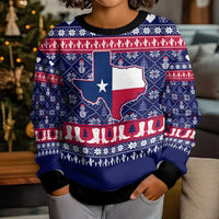 Christmas Texas Map Symbols Kid Ugly Christmas Sweater Xmas Holiday Patterns - Wonder Print Shop