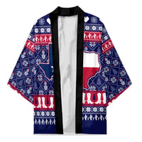 Christmas Texas Map Symbols Kimono Xmas Holiday Patterns - Wonder Print Shop