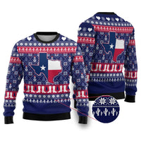 Christmas Texas Map Symbols Ugly Christmas Sweater Xmas Holiday Patterns - Wonder Print Shop