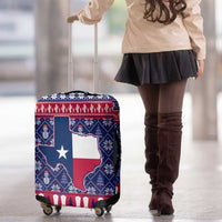 Christmas Texas Map Symbols Luggage Cover Xmas Holiday Patterns - Wonder Print Shop