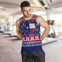 Christmas Texas Map Symbols Men Tank Top Xmas Holiday Patterns - Wonder Print Shop