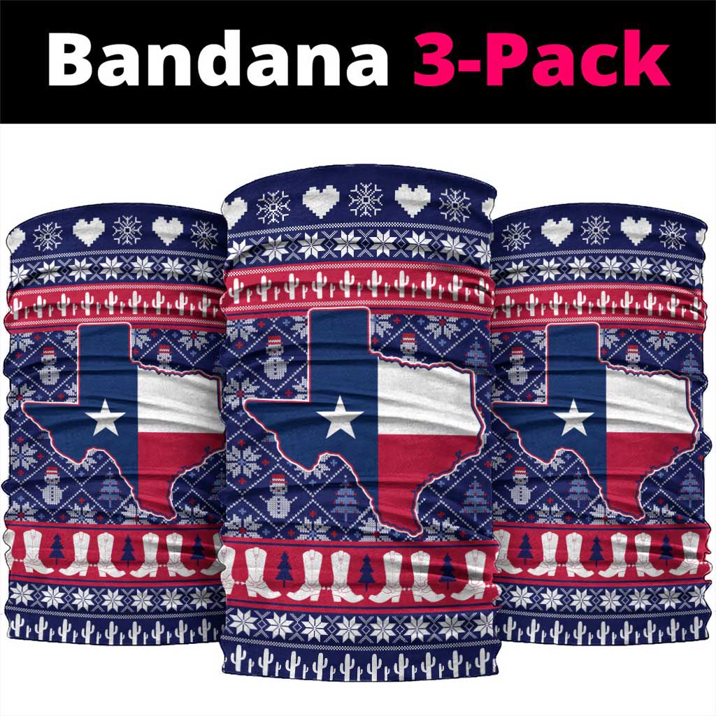 Christmas Texas Map Symbols Neck Gaiter Xmas Holiday Patterns - Wonder Print Shop