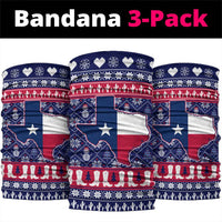 Christmas Texas Map Symbols Neck Gaiter Xmas Holiday Patterns - Wonder Print Shop