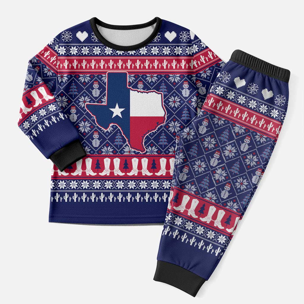 Christmas Texas Map Symbols Christmas Pajama Set Xmas Holiday Patterns - Wonder Print Shop