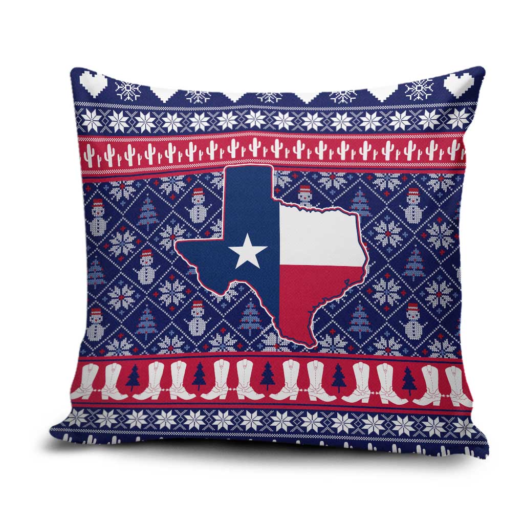 Christmas Texas Map Symbols Pillow Cover Xmas Holiday Patterns - Wonder Print Shop
