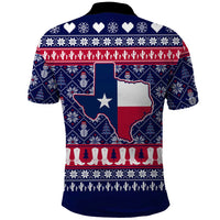 Christmas Texas Map Symbols Polo Shirt Xmas Holiday Patterns - Wonder Print Shop