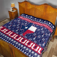 Christmas Texas Map Symbols Quilt Xmas Holiday Patterns - Wonder Print Shop