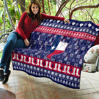 Christmas Texas Map Symbols Quilt Xmas Holiday Patterns - Wonder Print Shop