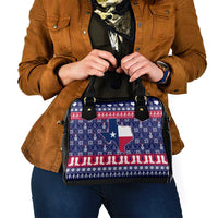 Christmas Texas Map Symbols Shoulder Handbag Xmas Holiday Patterns - Wonder Print Shop
