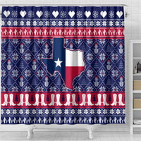 Christmas Texas Map Symbols Shower Curtain Xmas Holiday Patterns - Wonder Print Shop