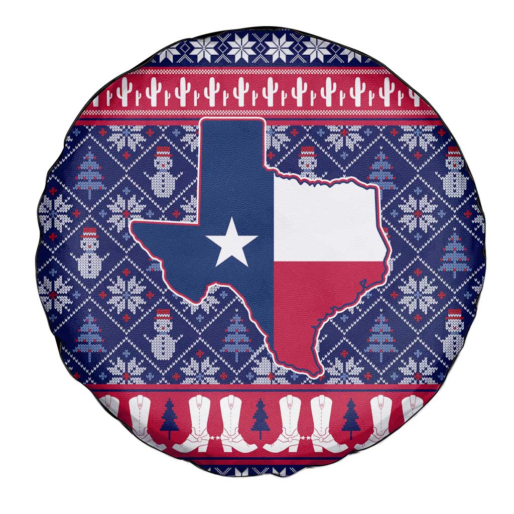 Christmas Texas Map Symbols Spare Tire Cover Xmas Holiday Patterns - Wonder Print Shop