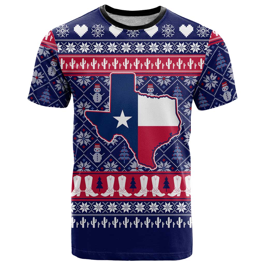 Christmas Texas Map Symbols T Shirt Xmas Holiday Patterns - Wonder Print Shop