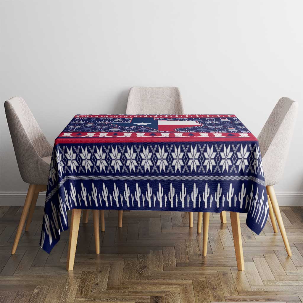 Christmas Texas Map Symbols Tablecloth Xmas Holiday Patterns - Wonder Print Shop