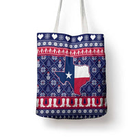 Christmas Texas Map Symbols Tote Bag Xmas Holiday Patterns - Wonder Print Shop