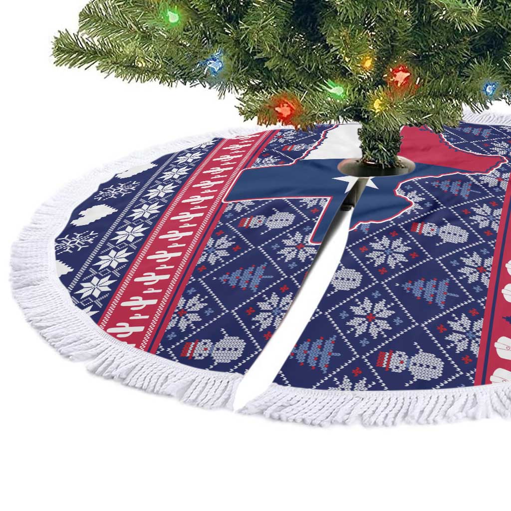 Christmas Texas Map Symbols Tree Skirt Xmas Holiday Patterns - Wonder Print Shop