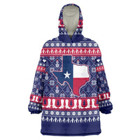 Christmas Texas Map Symbols Wearable Blanket Hoodie Xmas Holiday Patterns - Wonder Print Shop