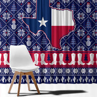Christmas Texas Map Symbols Window Curtain Xmas Holiday Patterns - Wonder Print Shop