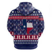 Christmas Texas Map Symbols Zip Hoodie Xmas Holiday Patterns - Wonder Print Shop