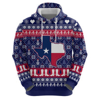 Christmas Texas Map Symbols Zip Hoodie Xmas Holiday Patterns - Wonder Print Shop