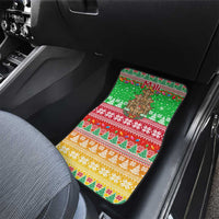 Mali Christmas Car Mats with Cartoon Elephant Pyramid Snowflakes and Holiday Lights - Wonder Print Shop