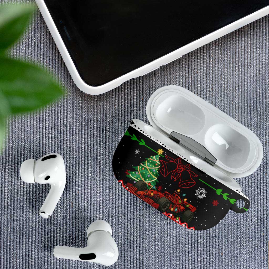 Monaco Christmas AirPods Case with Race Car Christmas Tree and Snowflake Holiday - Wonder Print Shop