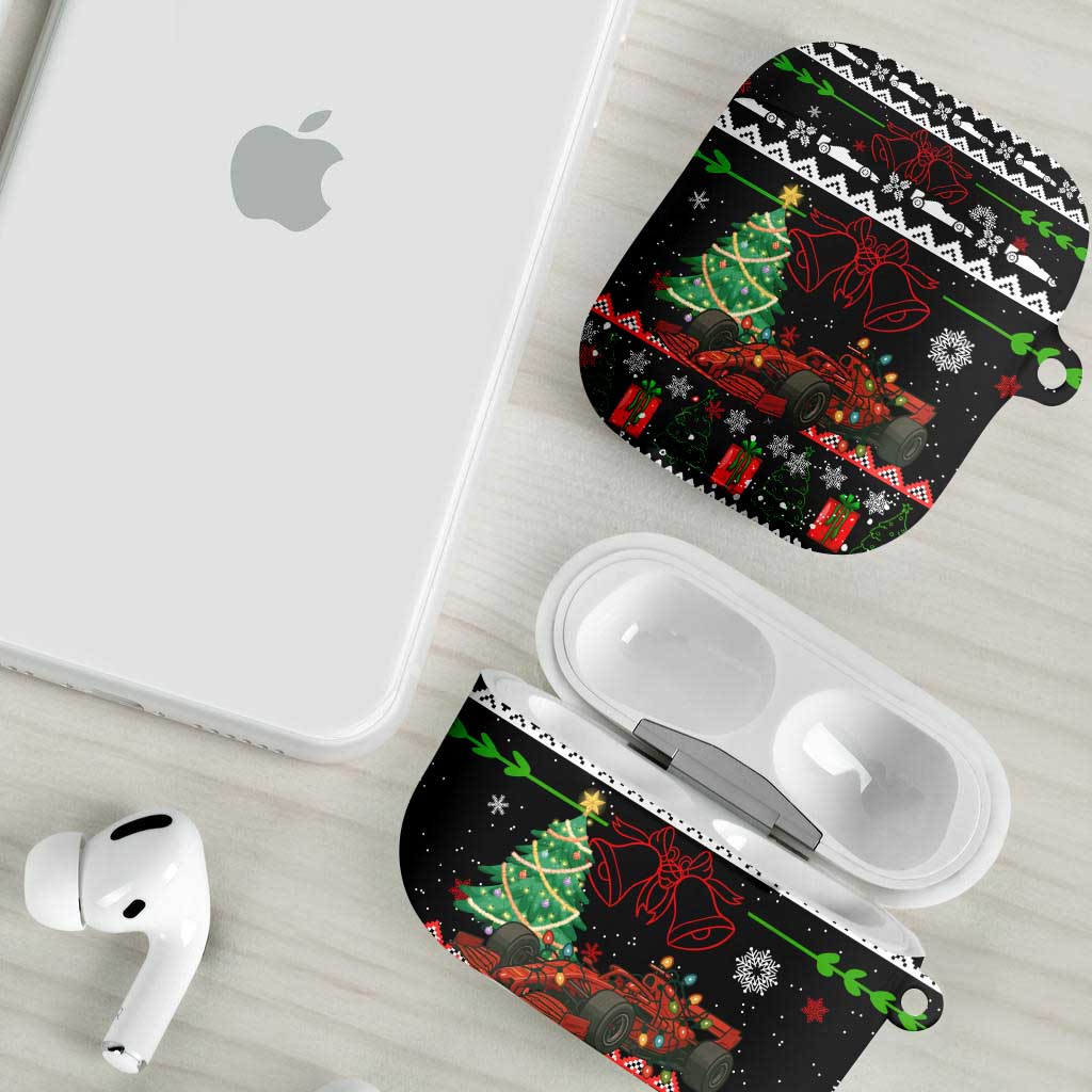 Monaco Christmas AirPods Case with Race Car Christmas Tree and Snowflake Holiday - Wonder Print Shop