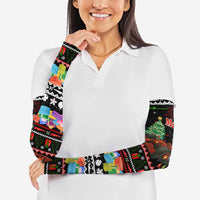 Monaco Christmas Arm Sleeves with Race Car Christmas Tree and Snowflake Holiday - Wonder Print Shop