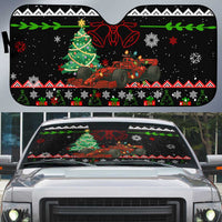 Monaco Christmas Auto Sun Shade with Race Car Christmas Tree and Snowflake Holiday - Wonder Print Shop