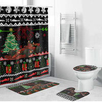 Monaco Christmas Bathroom Set with Race Car Christmas Tree and Snowflake Holiday - Wonder Print Shop