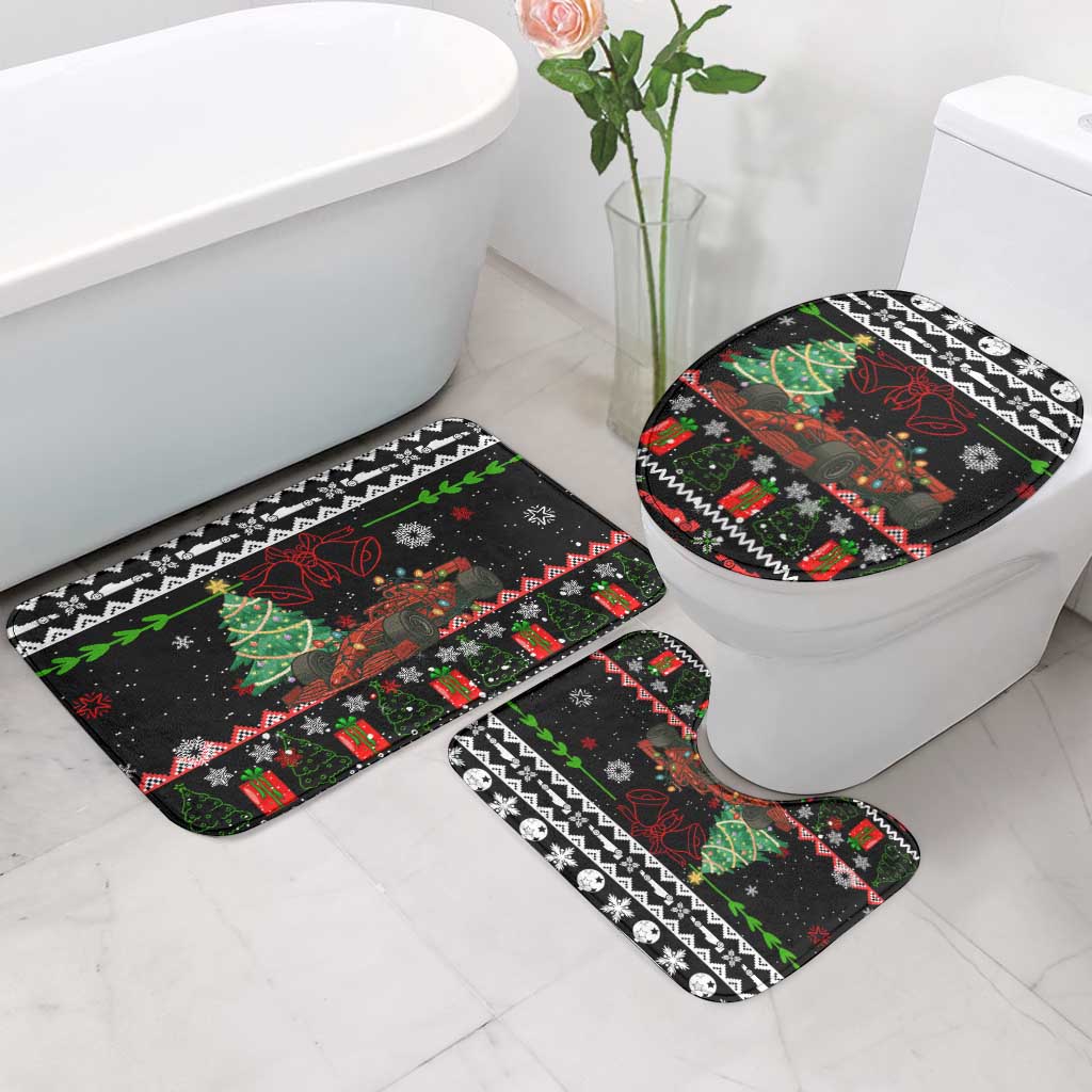 Monaco Christmas Bathroom Set with Race Car Christmas Tree and Snowflake Holiday - Wonder Print Shop
