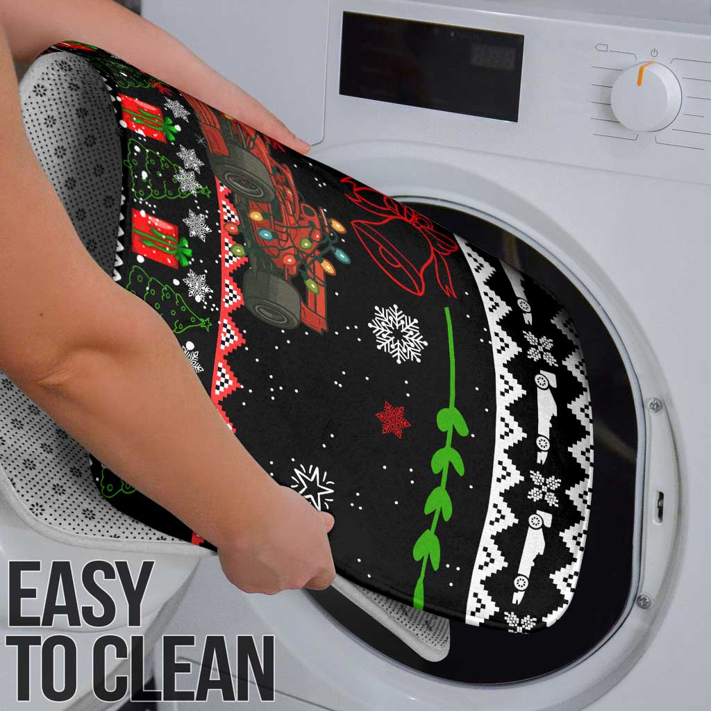 Monaco Christmas Bathroom Set with Race Car Christmas Tree and Snowflake Holiday - Wonder Print Shop