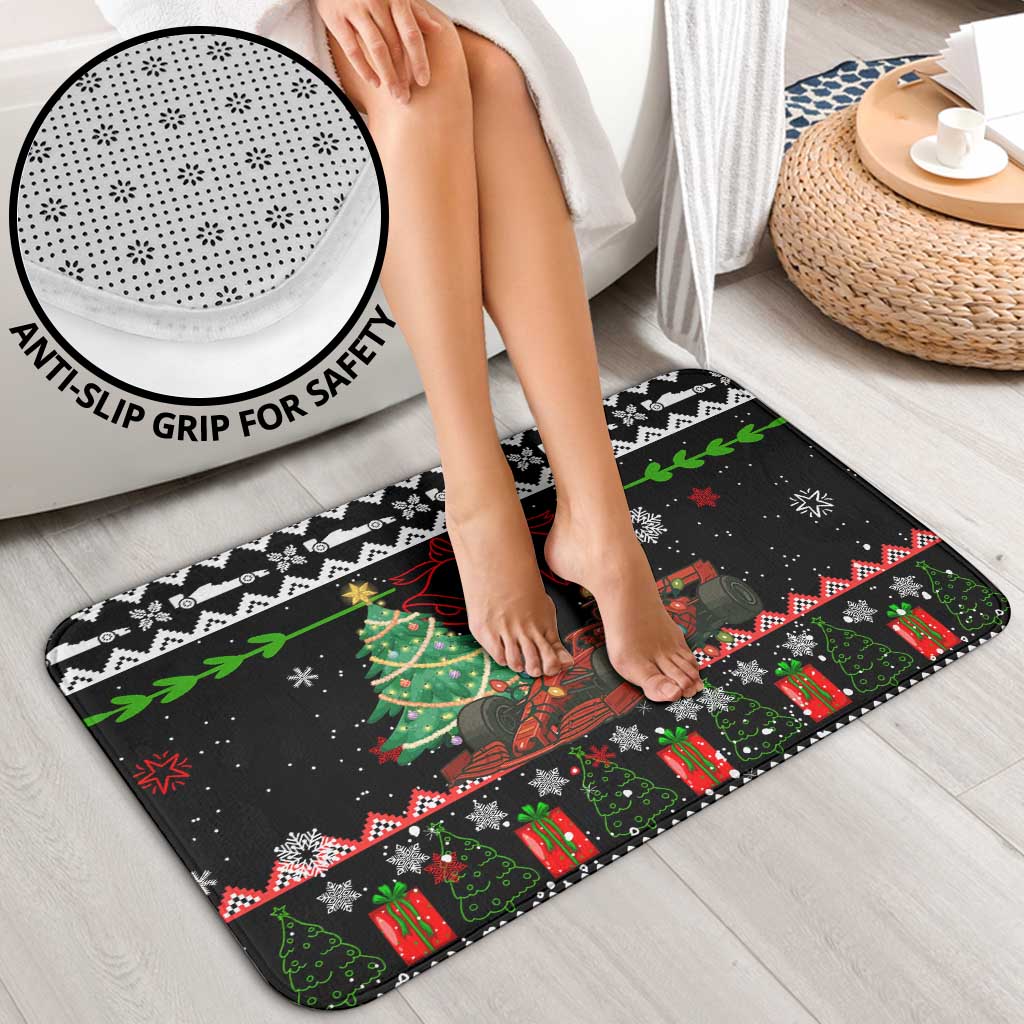 Monaco Christmas Bathroom Set with Race Car Christmas Tree and Snowflake Holiday - Wonder Print Shop