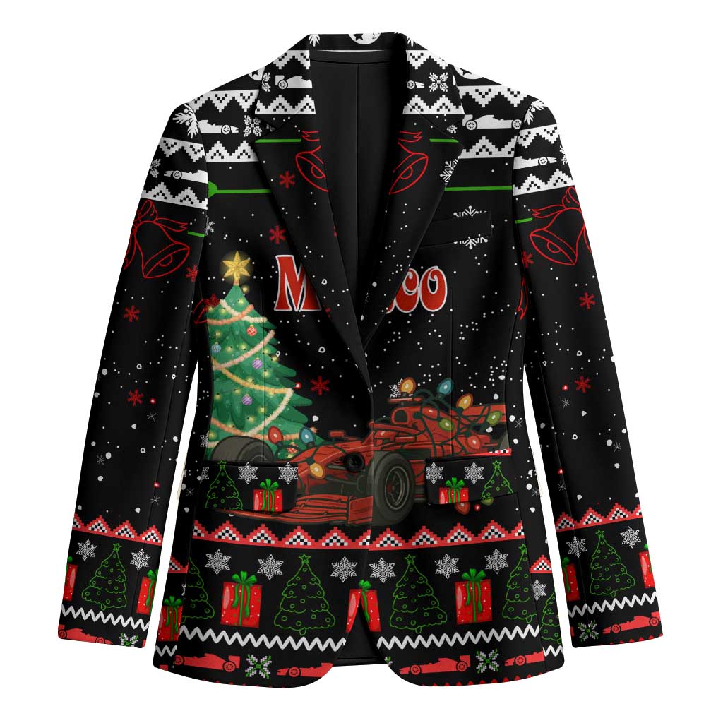 Monaco Christmas Blazer with Race Car Christmas Tree and Snowflake Holiday - Wonder Print Shop