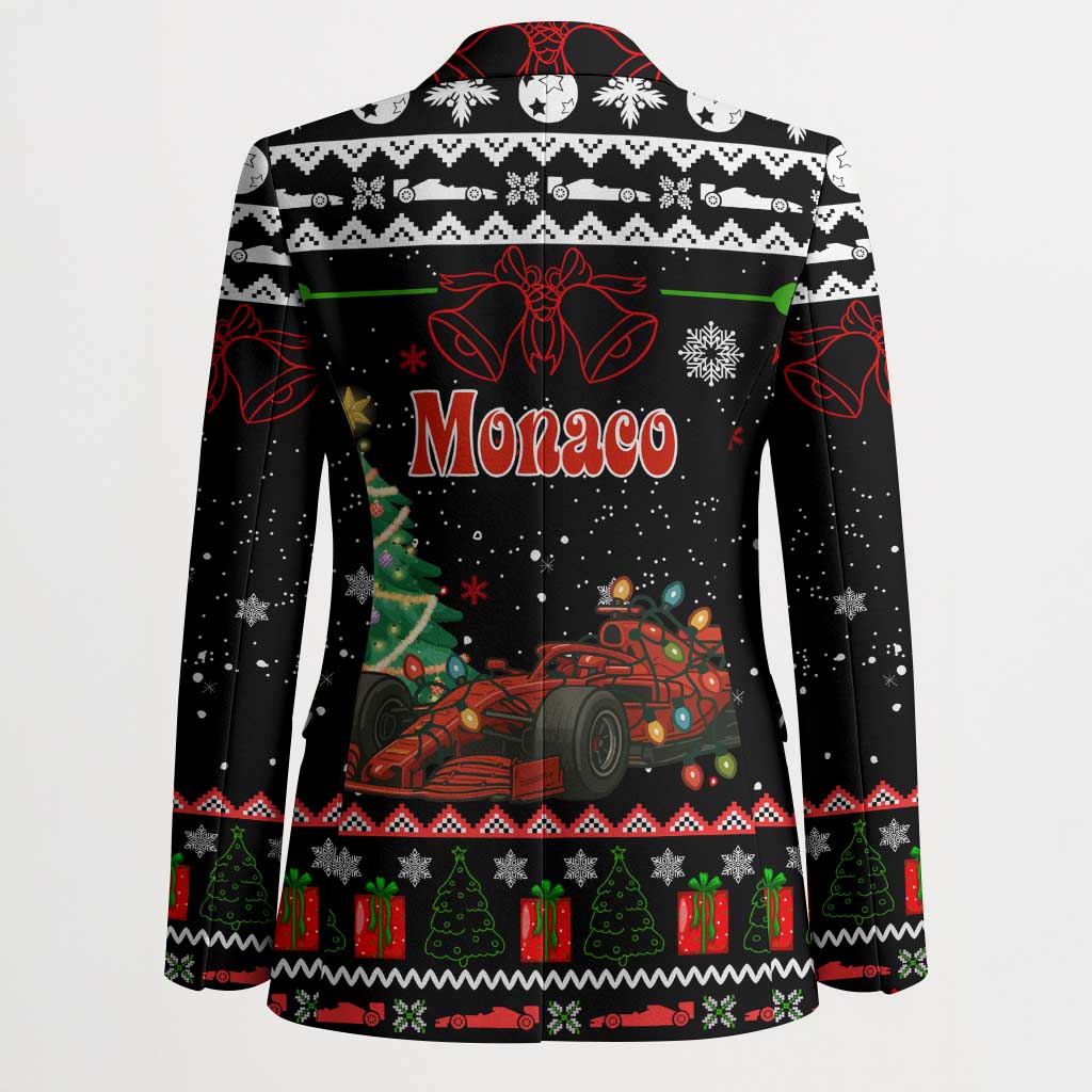 Monaco Christmas Blazer with Race Car Christmas Tree and Snowflake Holiday - Wonder Print Shop