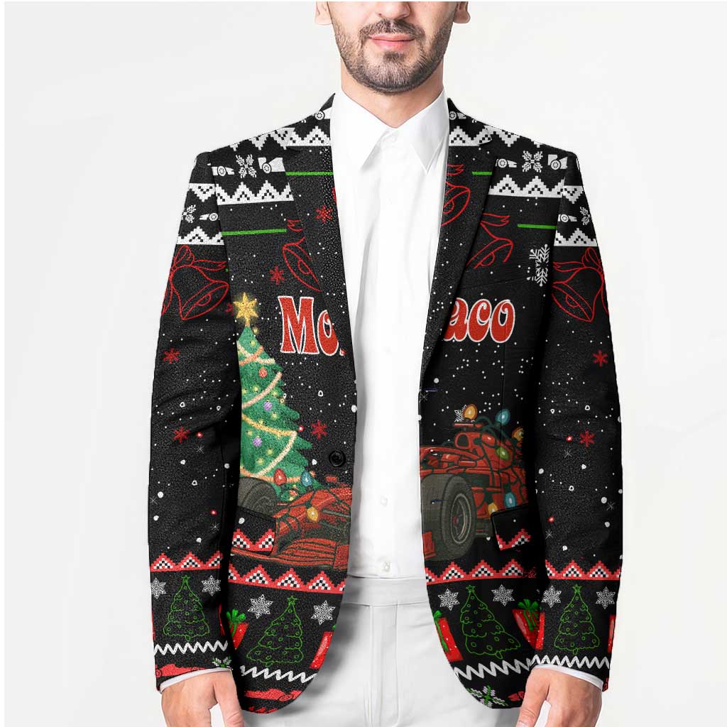 Monaco Christmas Blazer with Race Car Christmas Tree and Snowflake Holiday - Wonder Print Shop