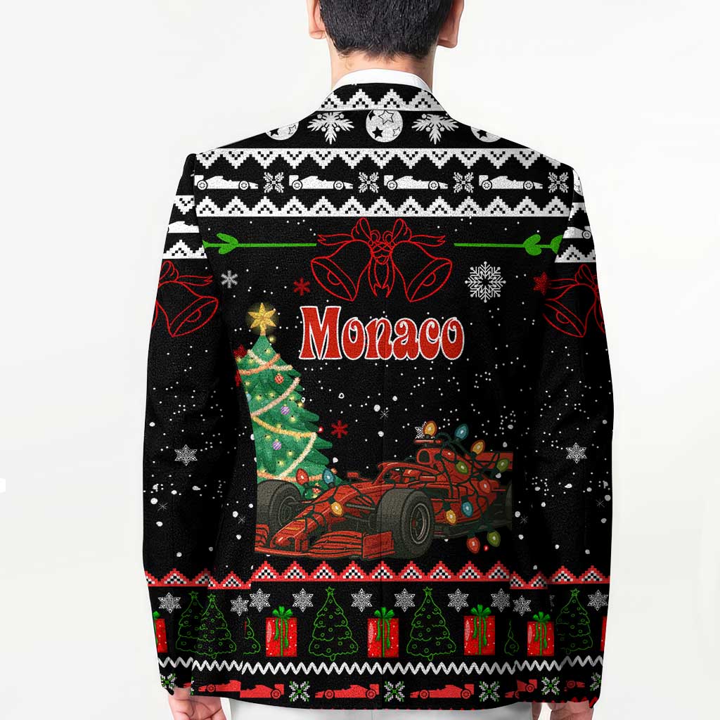 Monaco Christmas Blazer with Race Car Christmas Tree and Snowflake Holiday - Wonder Print Shop
