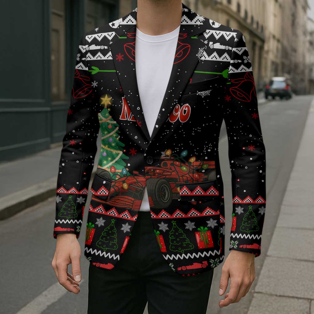 Monaco Christmas Blazer with Race Car Christmas Tree and Snowflake Holiday - Wonder Print Shop