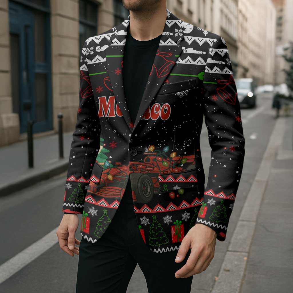 Monaco Christmas Blazer with Race Car Christmas Tree and Snowflake Holiday - Wonder Print Shop