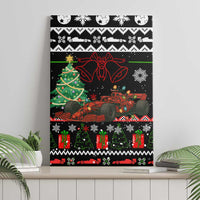 Monaco Christmas Canvas Wall Art with Race Car Christmas Tree and Snowflake Holiday - Wonder Print Shop