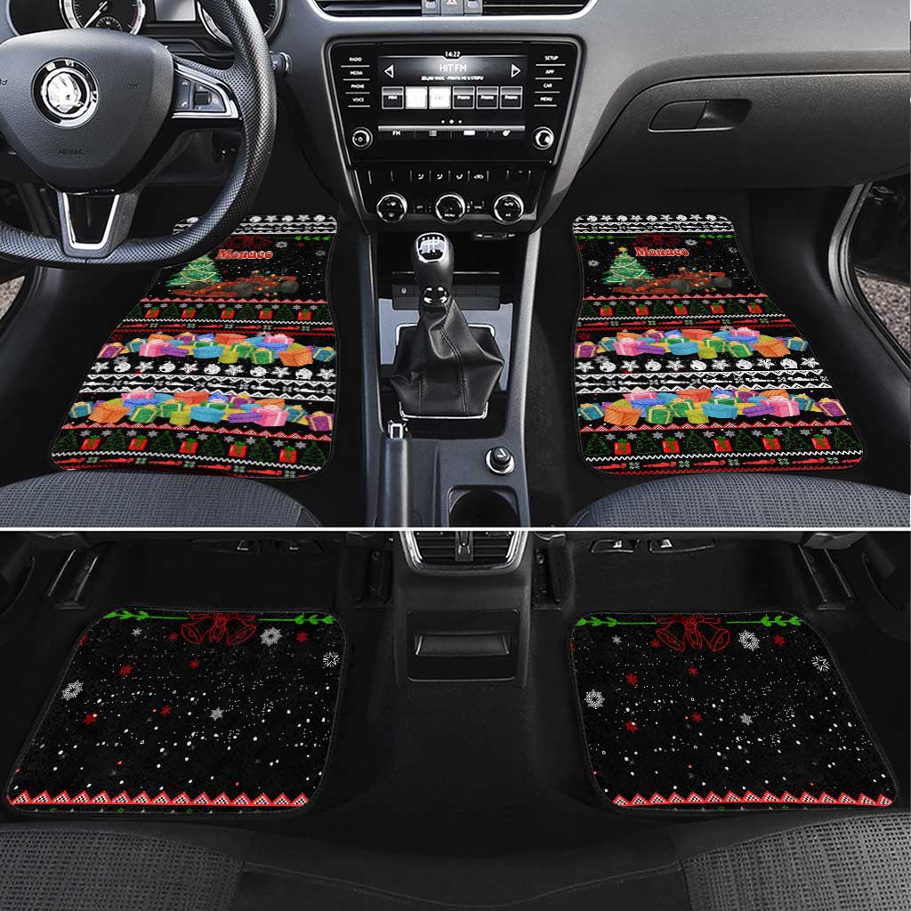 Monaco Christmas Car Mats with Race Car Christmas Tree and Snowflake Holiday - Wonder Print Shop