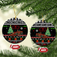 Monaco Christmas Ceramic Ornament with Race Car Christmas Tree and Snowflake Holiday - Wonder Print Shop