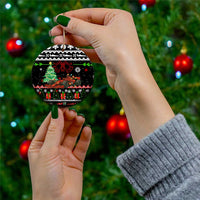 Monaco Christmas Ceramic Ornament with Race Car Christmas Tree and Snowflake Holiday - Wonder Print Shop