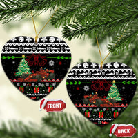 Monaco Christmas Ceramic Ornament with Race Car Christmas Tree and Snowflake Holiday - Wonder Print Shop